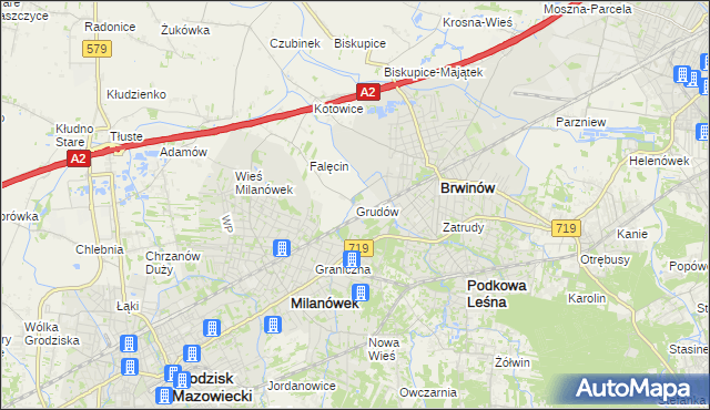 mapa Grudów, Grudów na mapie Targeo