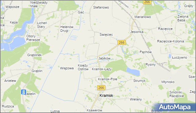 mapa Jabłków, Jabłków na mapie Targeo