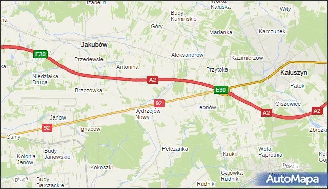 mapa Jędrzejów Stary, Jędrzejów Stary na mapie Targeo