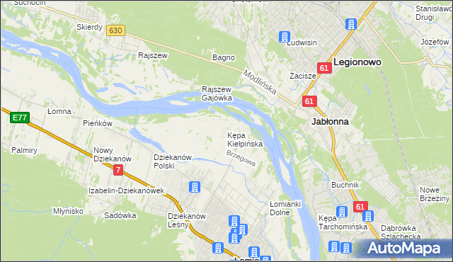 mapa Kępa Kiełpińska, Kępa Kiełpińska na mapie Targeo