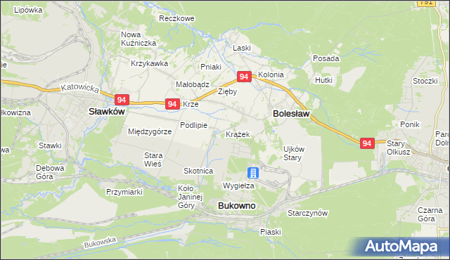 mapa Krążek, Krążek na mapie Targeo