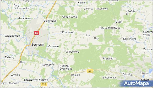 mapa Kuchary Królewskie, Kuchary Królewskie na mapie Targeo