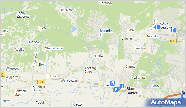 mapa Lipków, Lipków na mapie Targeo