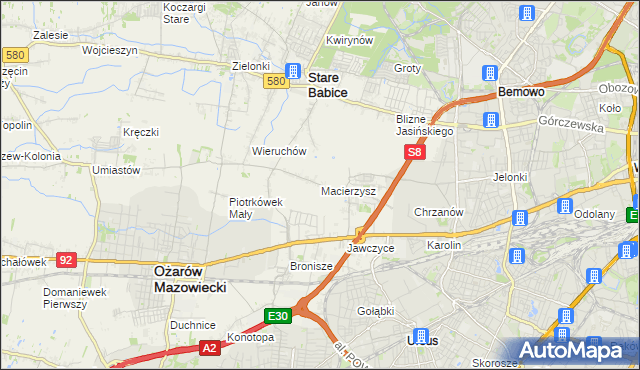 mapa Macierzysz, Macierzysz na mapie Targeo