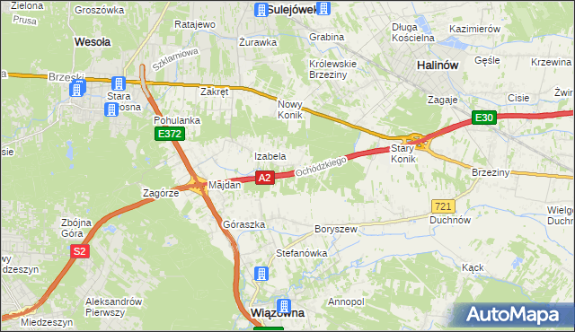 mapa Michałówek gmina Wiązowna, Michałówek gmina Wiązowna na mapie Targeo