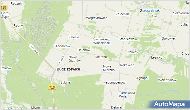 mapa Mierzno, Mierzno na mapie Targeo