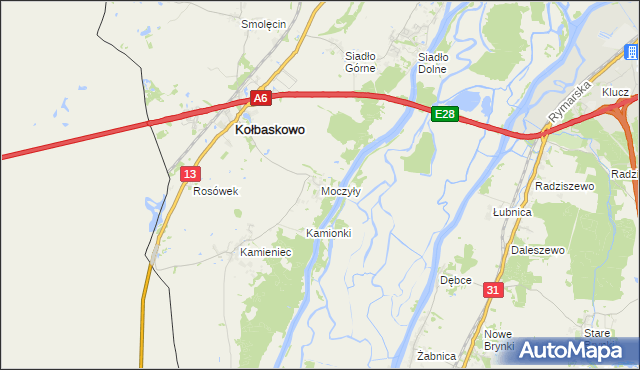 mapa Moczyły, Moczyły na mapie Targeo