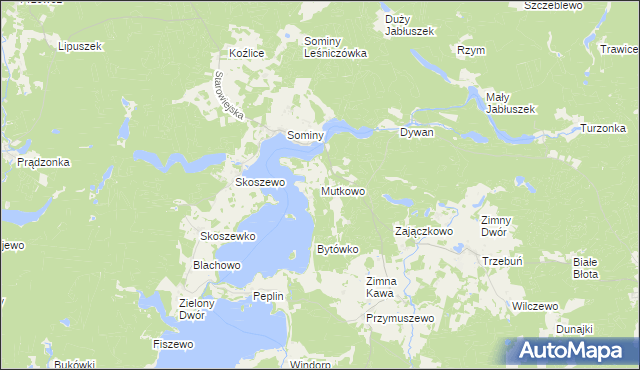 mapa Mutkowo, Mutkowo na mapie Targeo