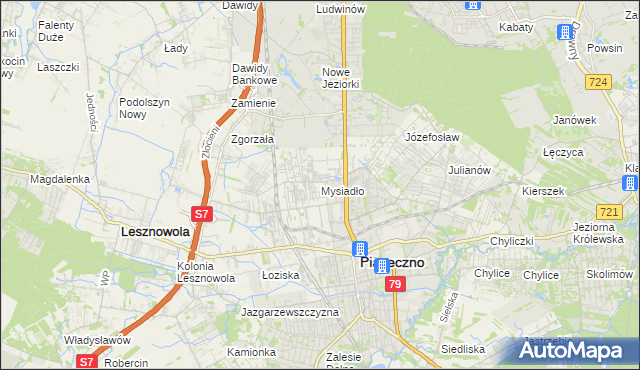 mapa Mysiadło, Mysiadło na mapie Targeo