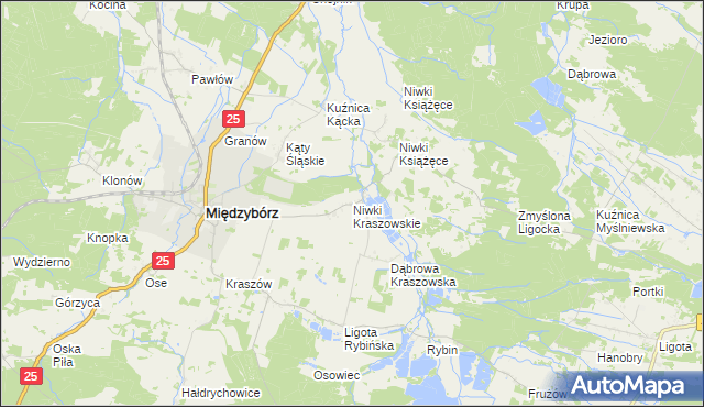 mapa Niwki Kraszowskie, Niwki Kraszowskie na mapie Targeo