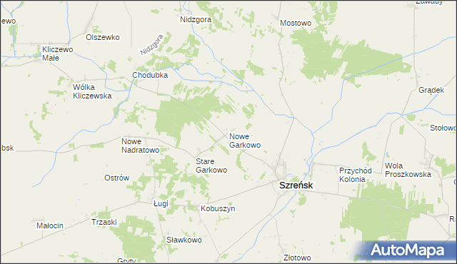 mapa Nowe Garkowo, Nowe Garkowo na mapie Targeo