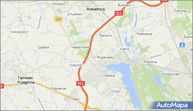 mapa Rogierówko, Rogierówko na mapie Targeo