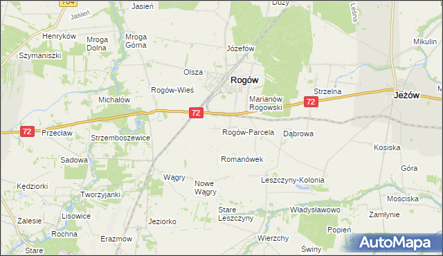 mapa Rogów-Parcela, Rogów-Parcela na mapie Targeo