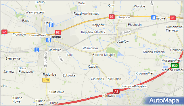 mapa Rokitno-Majątek, Rokitno-Majątek na mapie Targeo