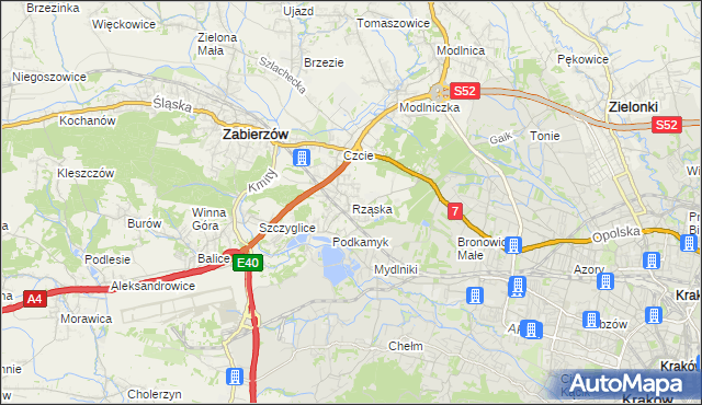 mapa Rząska, Rząska na mapie Targeo