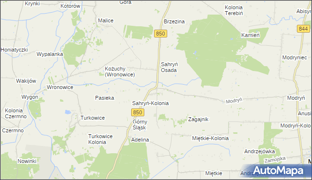 mapa Sahryń, Sahryń na mapie Targeo