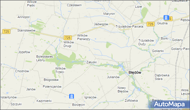 mapa Tomczyce gmina Błędów, Tomczyce gmina Błędów na mapie Targeo