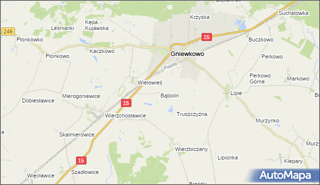 mapa Bąbolin, Bąbolin na mapie Targeo