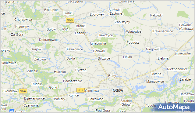 mapa Bilczyce, Bilczyce na mapie Targeo