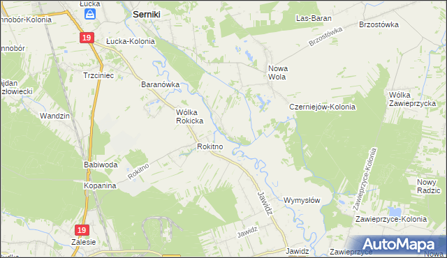 mapa Czerniejów gmina Serniki, Czerniejów gmina Serniki na mapie Targeo