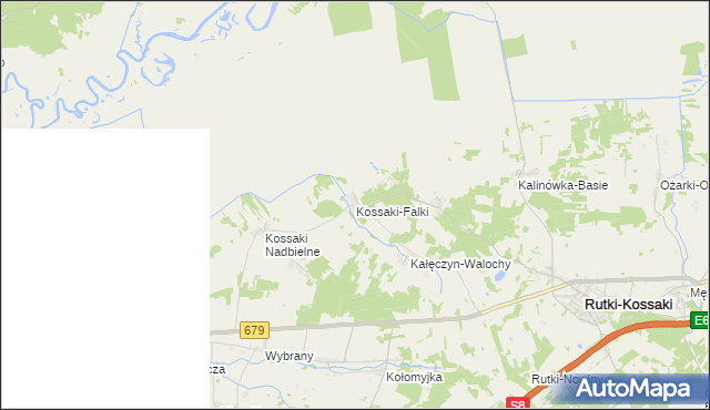 mapa Kossaki-Falki, Kossaki-Falki na mapie Targeo