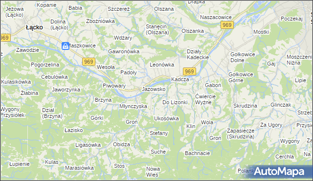 mapa Łazy Brzyńskie, Łazy Brzyńskie na mapie Targeo