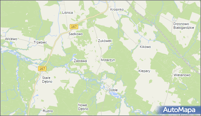 mapa Motarzyn, Motarzyn na mapie Targeo