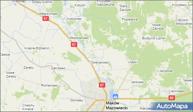 mapa Budzyno, Budzyno na mapie Targeo