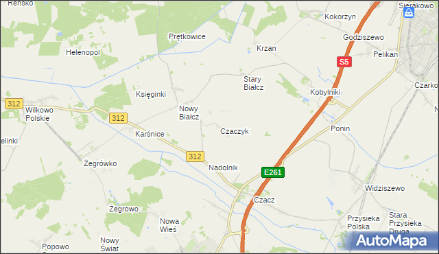 mapa Czaczyk, Czaczyk na mapie Targeo