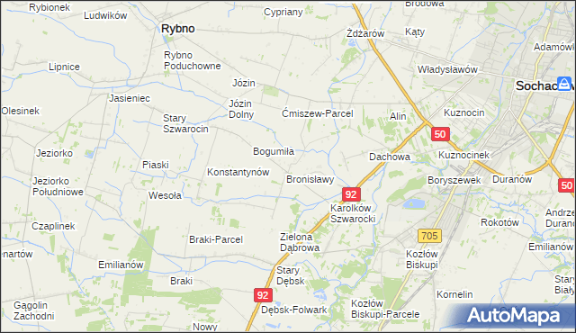 mapa Erminów, Erminów na mapie Targeo