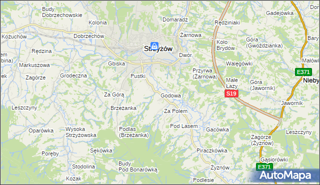 mapa Godowa, Godowa na mapie Targeo