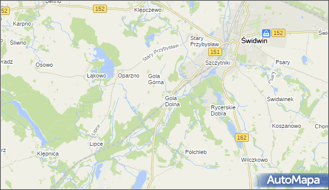 mapa Gola Dolna, Gola Dolna na mapie Targeo