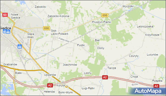 mapa Grubale, Grubale na mapie Targeo