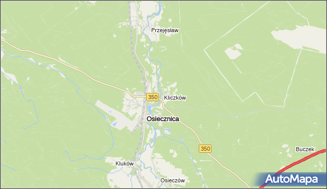 mapa Kliczków, Kliczków na mapie Targeo