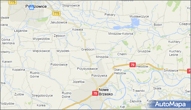 mapa Mniszów, Mniszów na mapie Targeo
