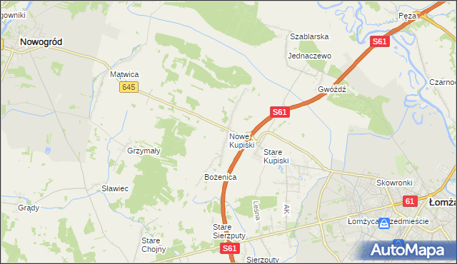 mapa Nowe Kupiski, Nowe Kupiski na mapie Targeo