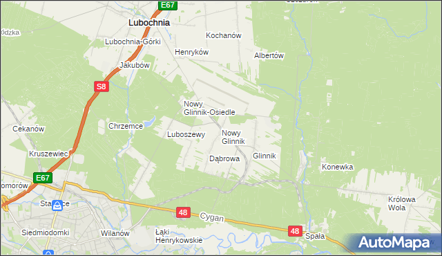 mapa Nowy Glinnik, Nowy Glinnik na mapie Targeo