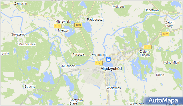 mapa Przedlesie, Przedlesie na mapie Targeo