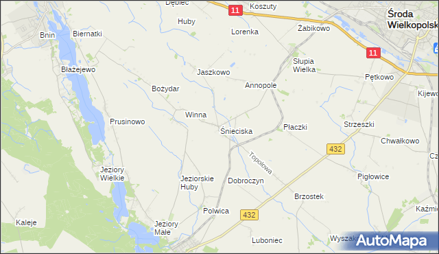 mapa Śnieciska, Śnieciska na mapie Targeo