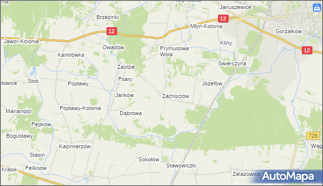 mapa Zachorzów, Zachorzów na mapie Targeo