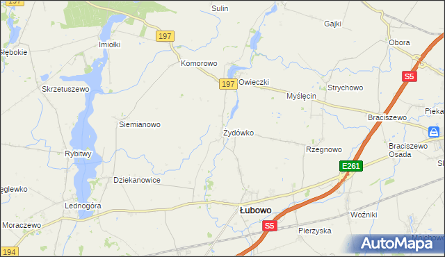 mapa Żydówko, Żydówko na mapie Targeo