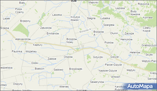 mapa Brzozów Stary, Brzozów Stary na mapie Targeo