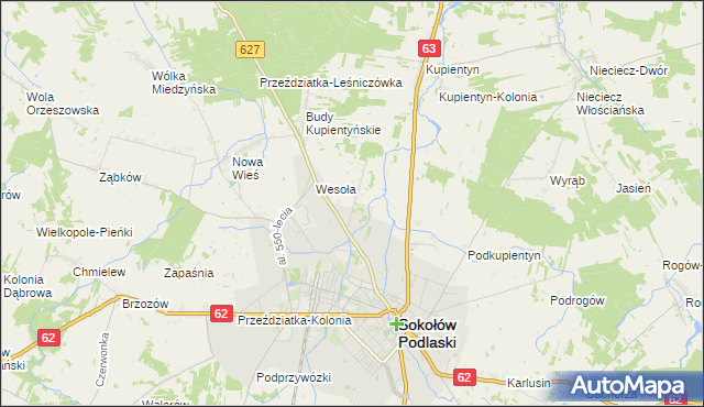 mapa Łubianki, Łubianki na mapie Targeo