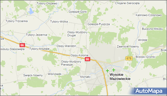 mapa Osipy-Lepertowizna, Osipy-Lepertowizna na mapie Targeo