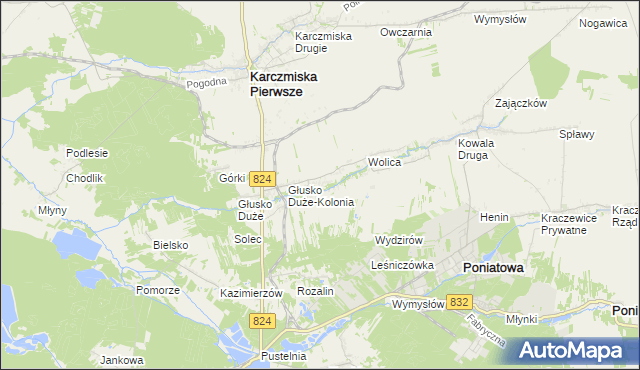 mapa Głusko Małe, Głusko Małe na mapie Targeo