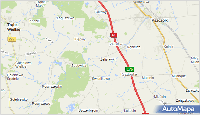 mapa Żelisławki, Żelisławki na mapie Targeo