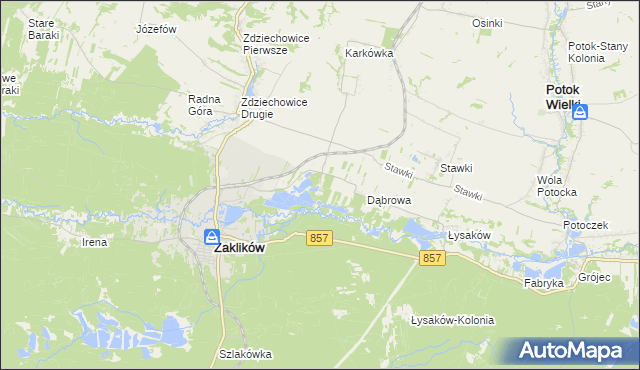 mapa Antoniówka gmina Zaklików, Antoniówka gmina Zaklików na mapie Targeo