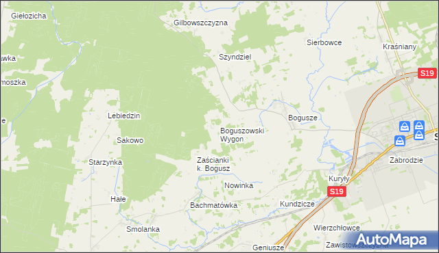 mapa Boguszowski Wygon, Boguszowski Wygon na mapie Targeo