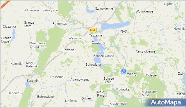 mapa Boksze-Osada, Boksze-Osada na mapie Targeo