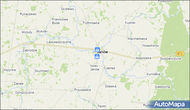 mapa Chorążycha, Chorążycha na mapie Targeo